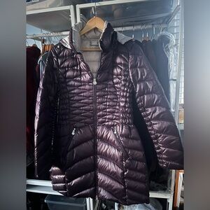 Purple/Plum Puffer Coat Laundry by Shelli Segal